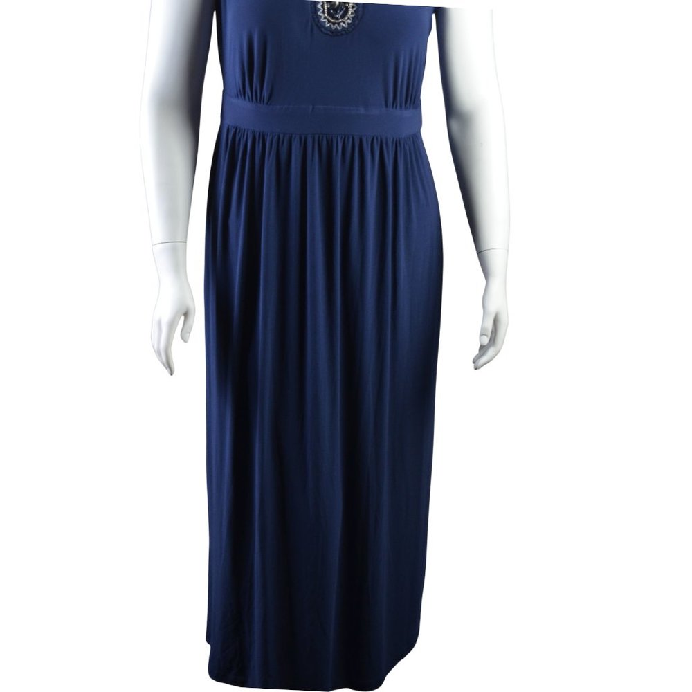 Elementz Woman Maxi Dress with Embellished V Neck - Size 1X - Picture 6 of 7